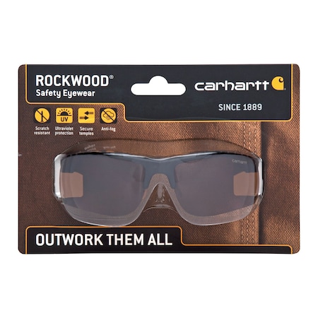 Carhartt Eyewear Carhartt Rockwood Anti-Fog Safety Glasses Sandstone Bronze Lens Black Frame 1 pc CHB718DTCC